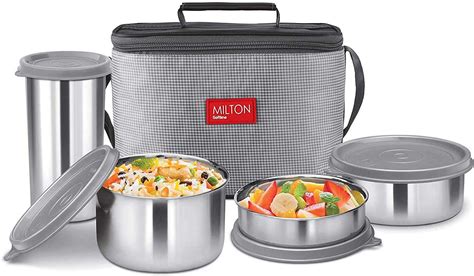 milton stainless steel lunch box set|stainless steel lunch box set.